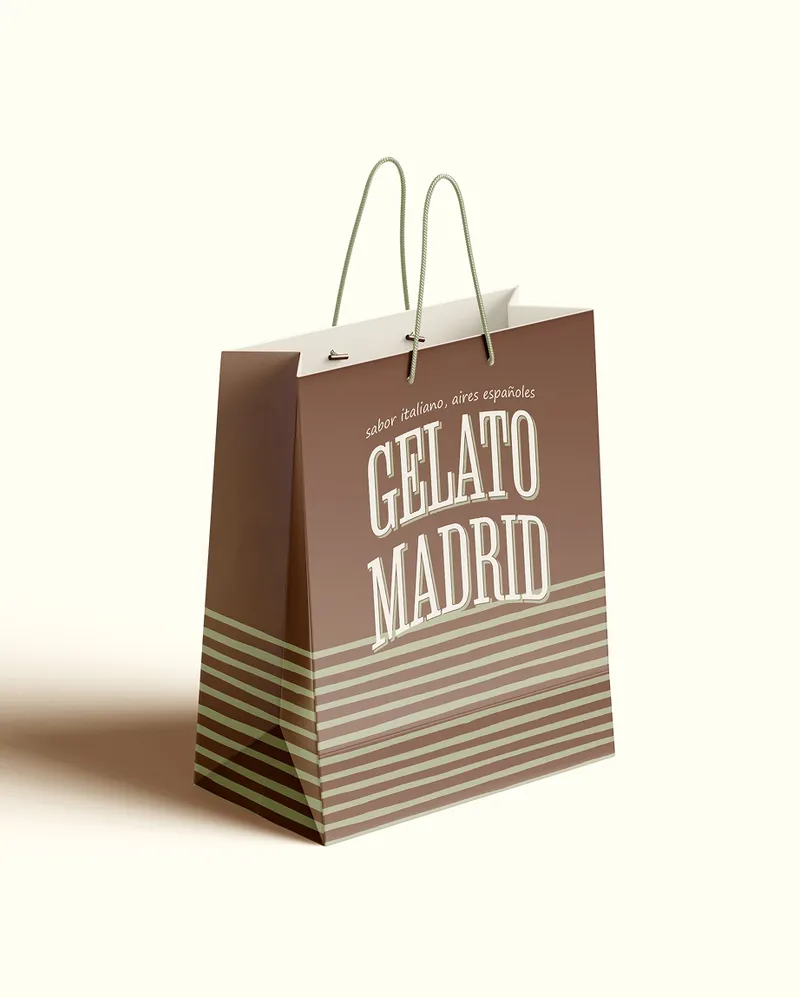 Bolsa de papel de Gelato Madrid